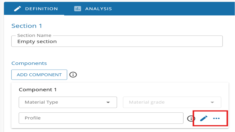 Edit the component profile