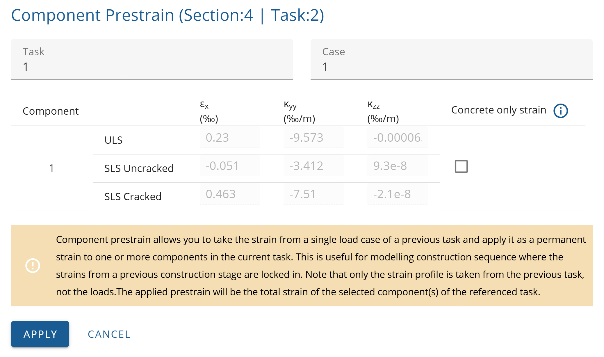 Prestrains selection