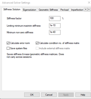 image of the advanced solver settings window