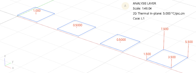 2D thermal in-plane diagram