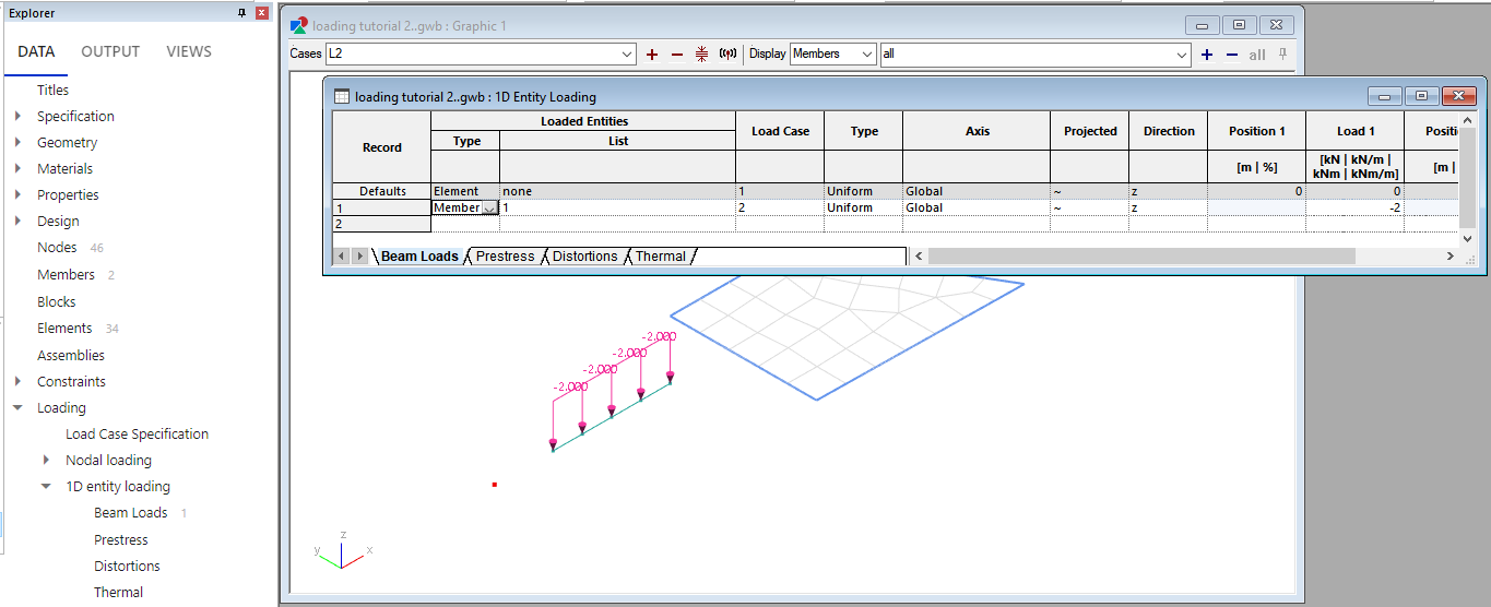 beam loads table